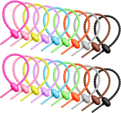 Bridas silicona 8pulg reutilizables ajustables multiusos