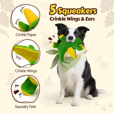 Juguetes chirriantes para perros 2 pzas felpa suave 10