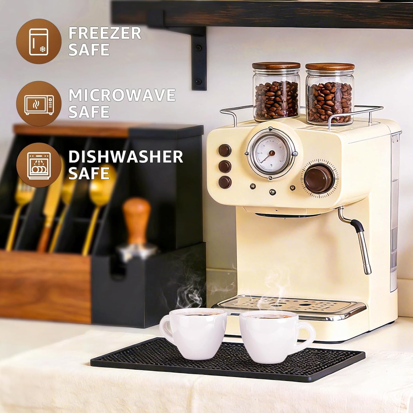 2 Pzas Taza Espresso Cerámica 2.5oz Blanco