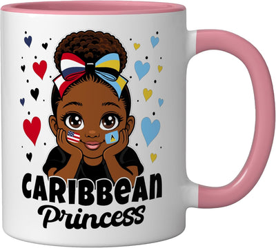 Taza Cerámica St Lucia Princesa Rosa/Blanca