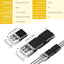 Conector enchufable doble 3 pines con hebilla bloqueo