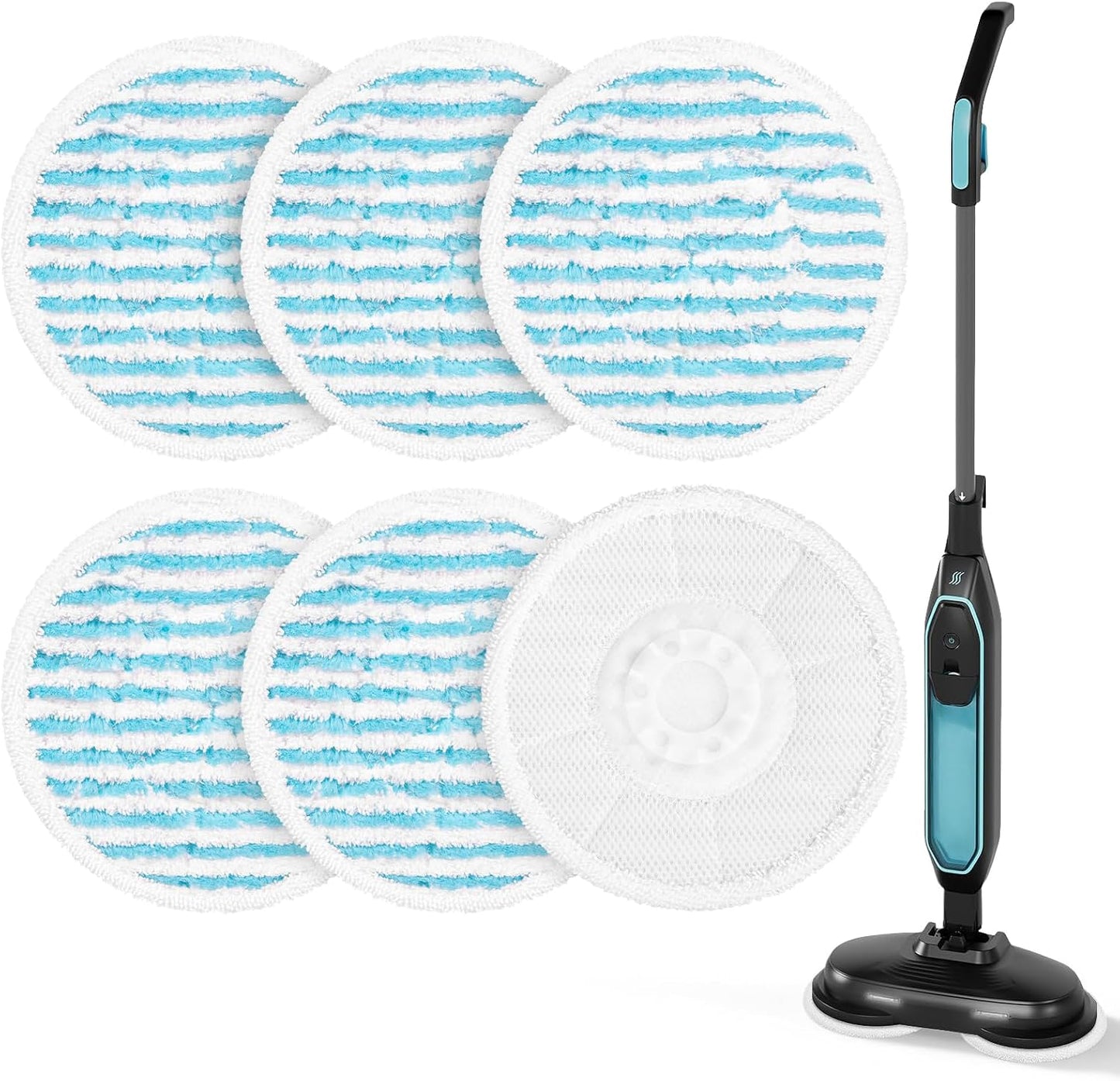 6 Pzas Almohadillas Pursteam ScrubMaster Microfibra Lavables