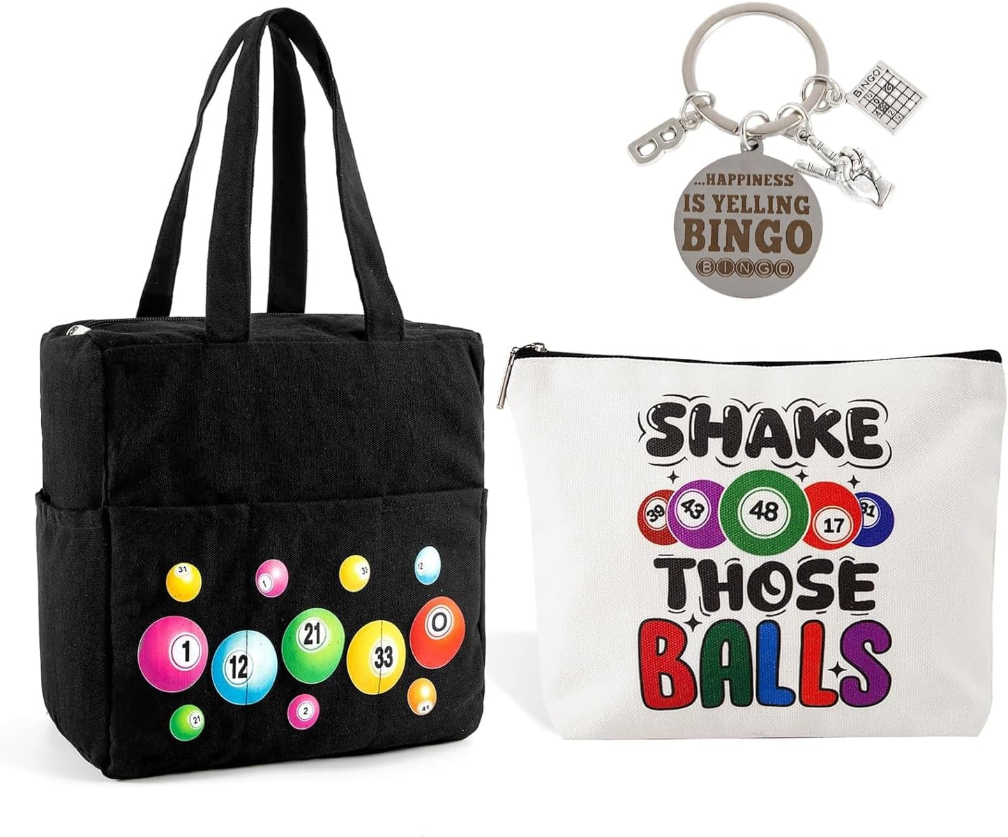 Bolsa bingo con bolsillos para Daubers y maquillaje