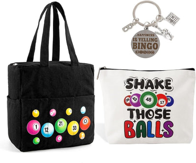 Bolsa bingo con bolsillos para Daubers y maquillaje