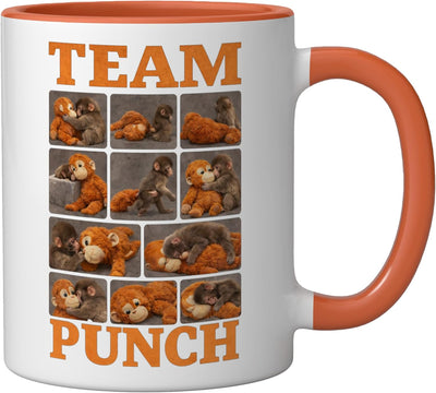 Taza cerámica color naranja/blanco Taza de cerámica