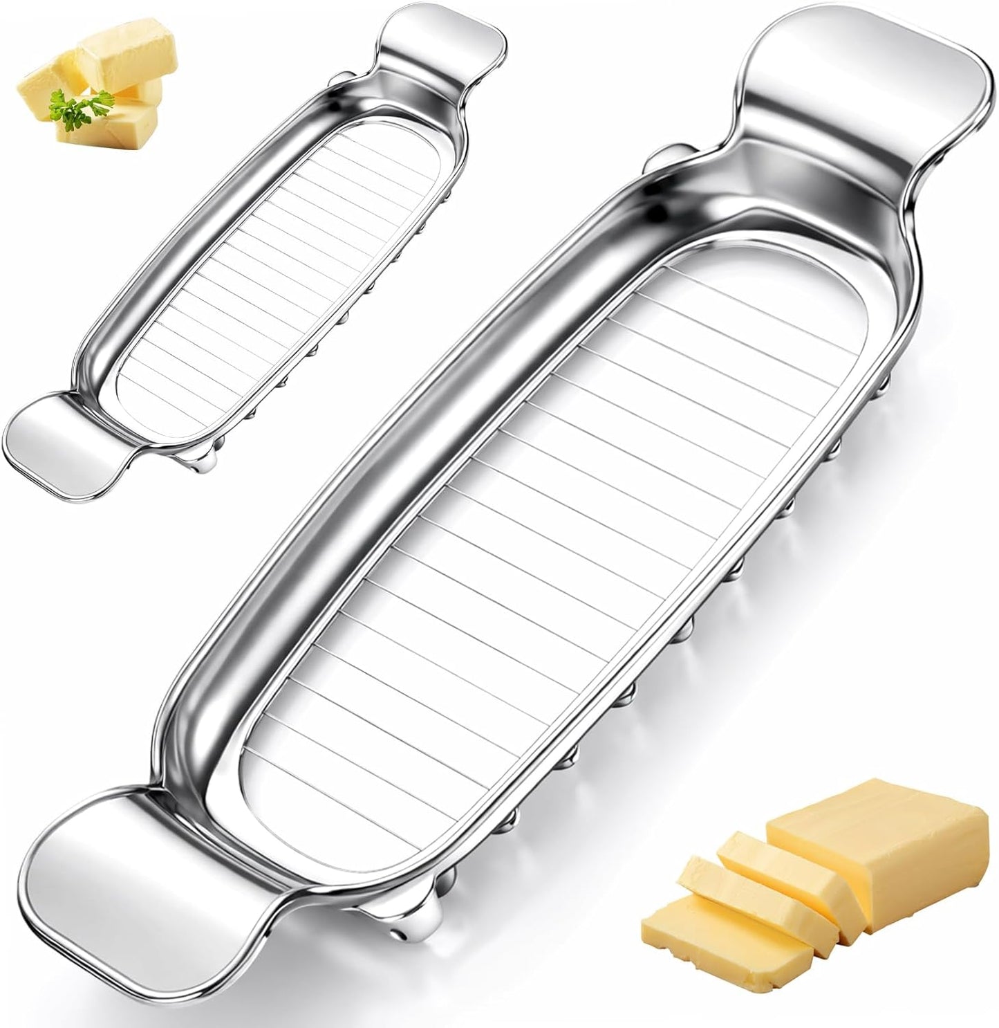 Cortador mantequilla queso acero inox mango ergonómico