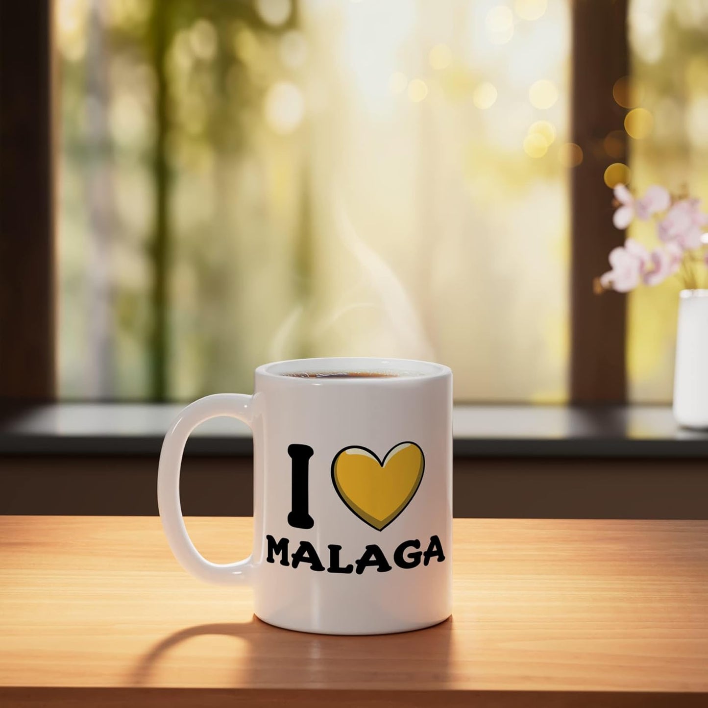 Taza Cerámica Blanca España Málaga