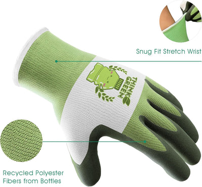 2 Pzas Guantes Jardinería Niños 2-4 Años Revestimiento Goma