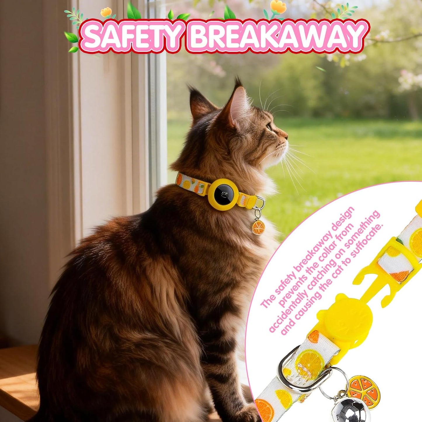Collar Airtag para gato ajustable 7.9-11.8 con campana