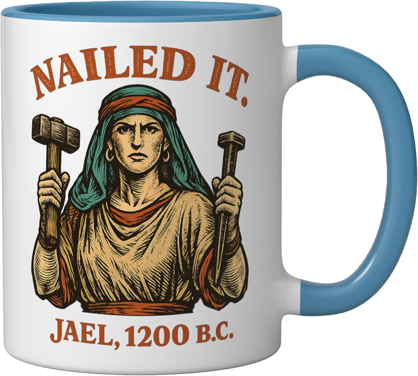 Taza Cerámica Bíblia Vintage Azul/Blanco