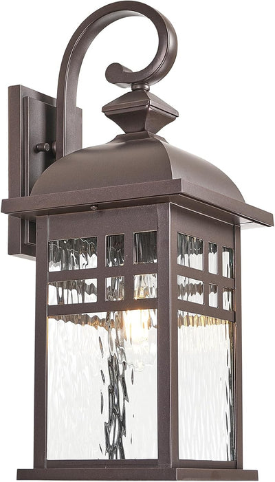 Luces pared exterior impermeables vidrio ondulado 15pulg