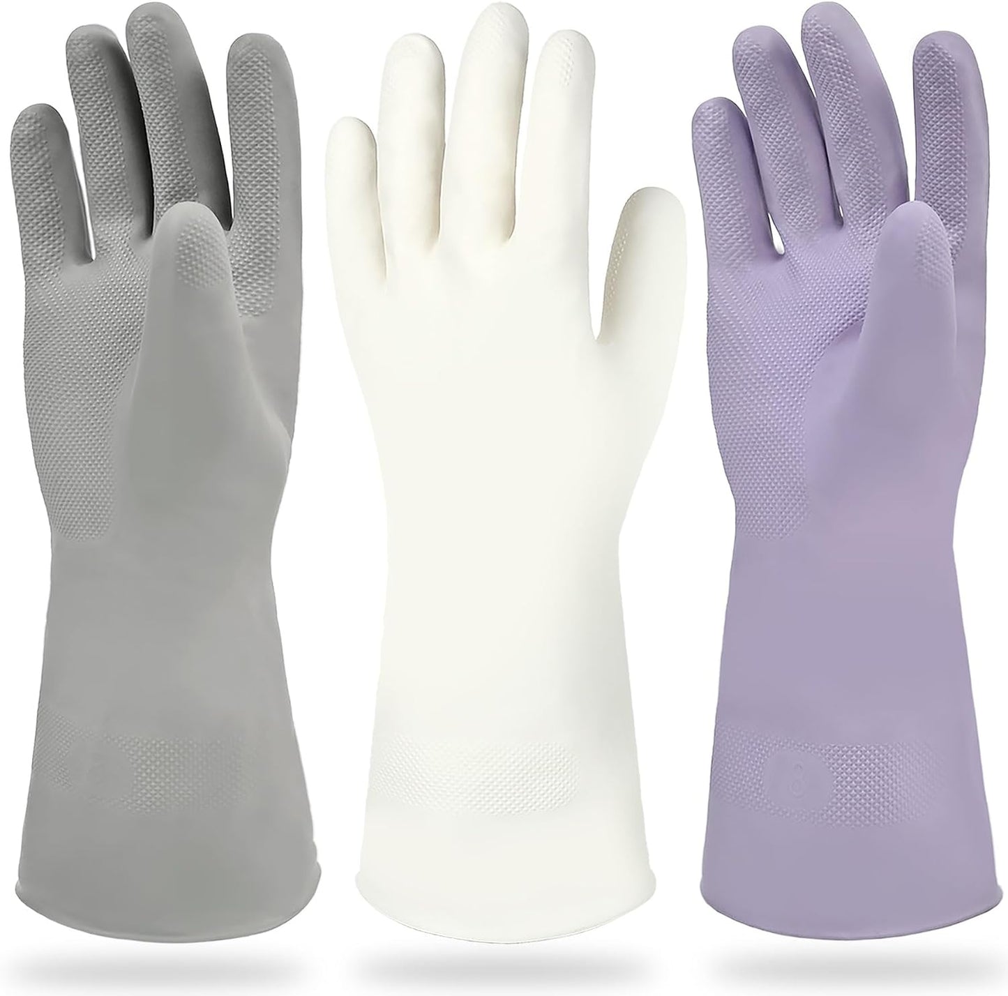 Set 3 Guantes de Goma para Lavar Platos