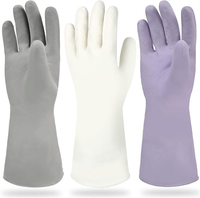 Set 3 Guantes de Goma para Lavar Platos