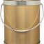 Cubo Hielo Aislado Doble Pared con Pinzas 5qt Oro Plata