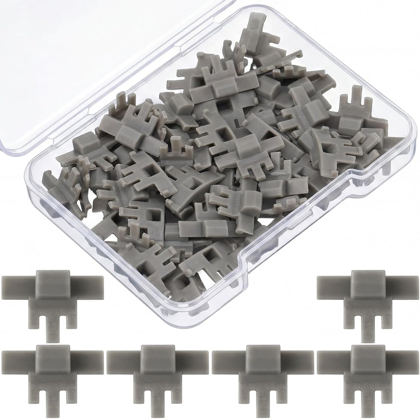 50 Clips Restrictor Puerta Gabinete 86 Grados