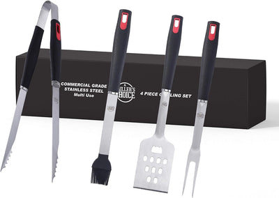 Juego 4 Pzas Accesorios Parrilla Profesional Resistente