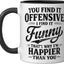 Taza Cerámica Humor Sarcastico Negro/Blanco