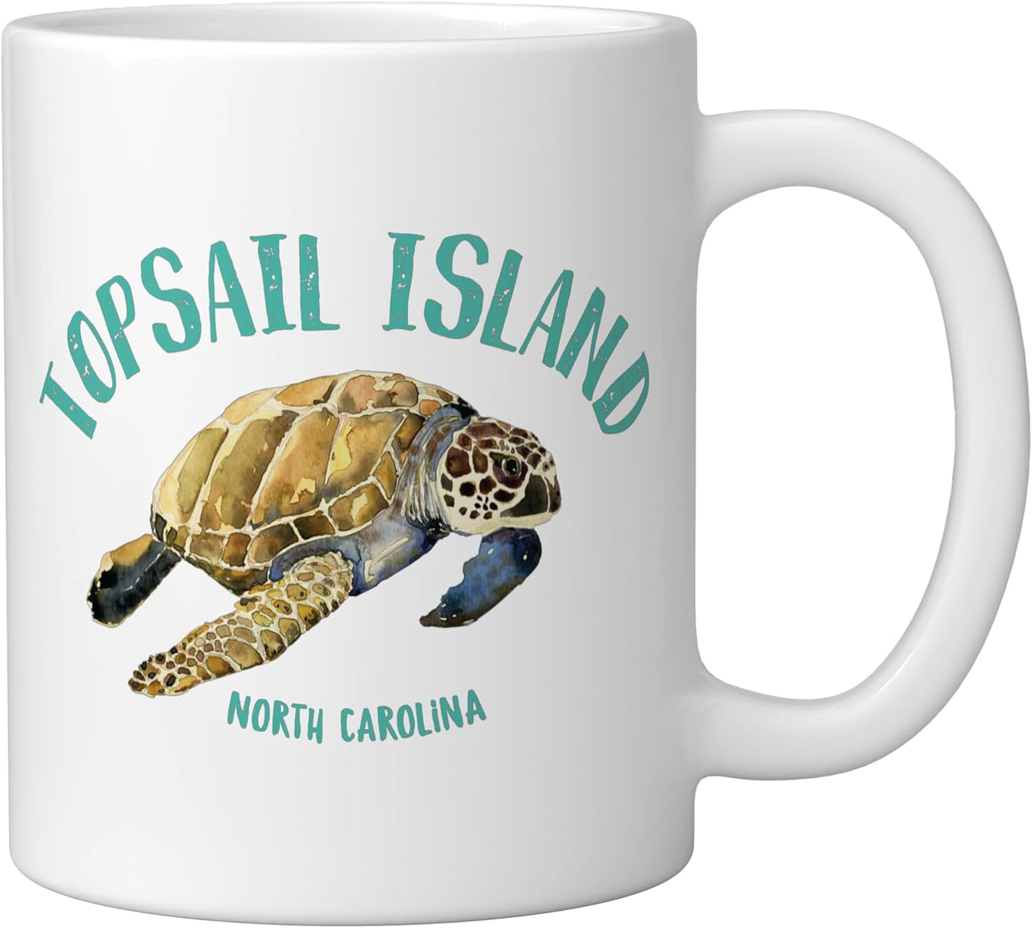 Taza Cerámica Tortuga Mar Blanco