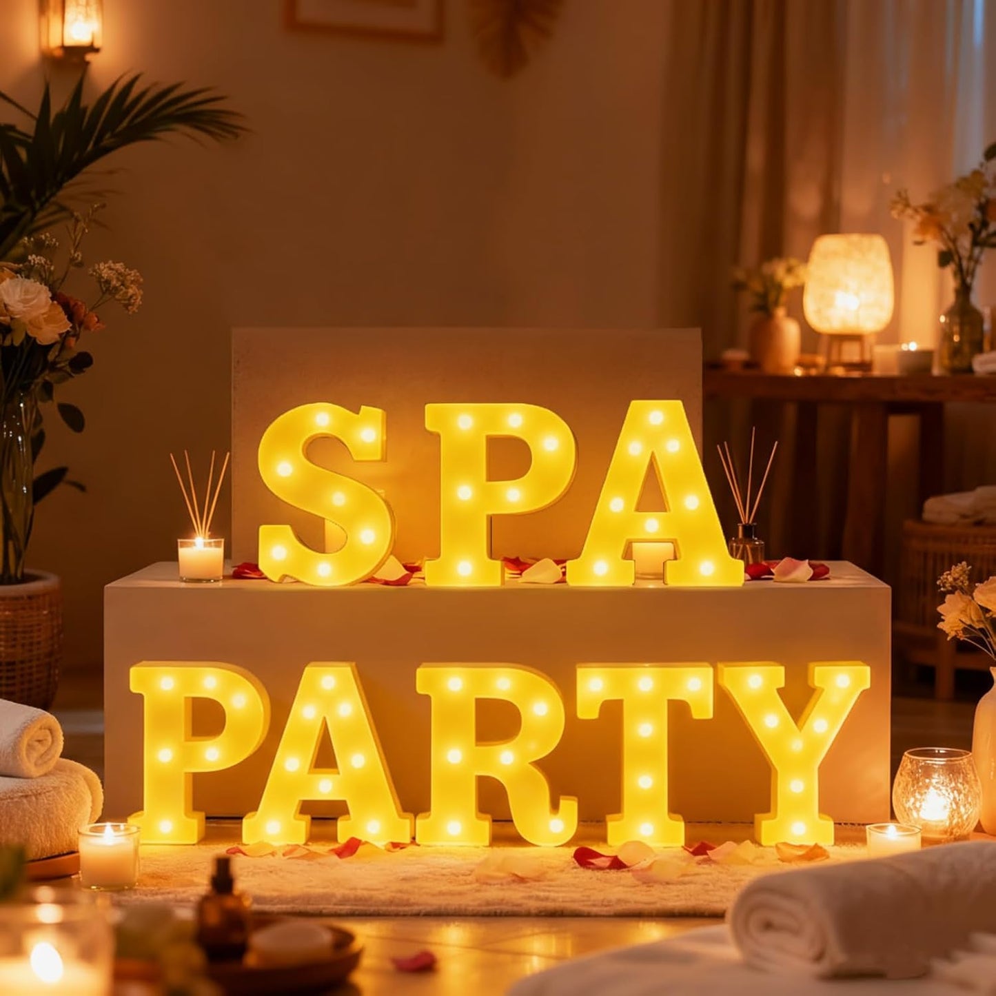 8 Pzas Decoración Spa con Luces LED Neón