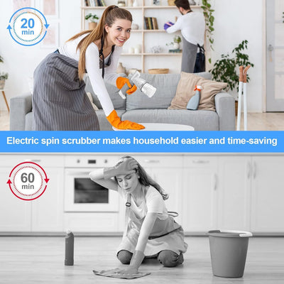 Cepillo eléctrico inalámbrico baño piso azulejos 5 cabezales