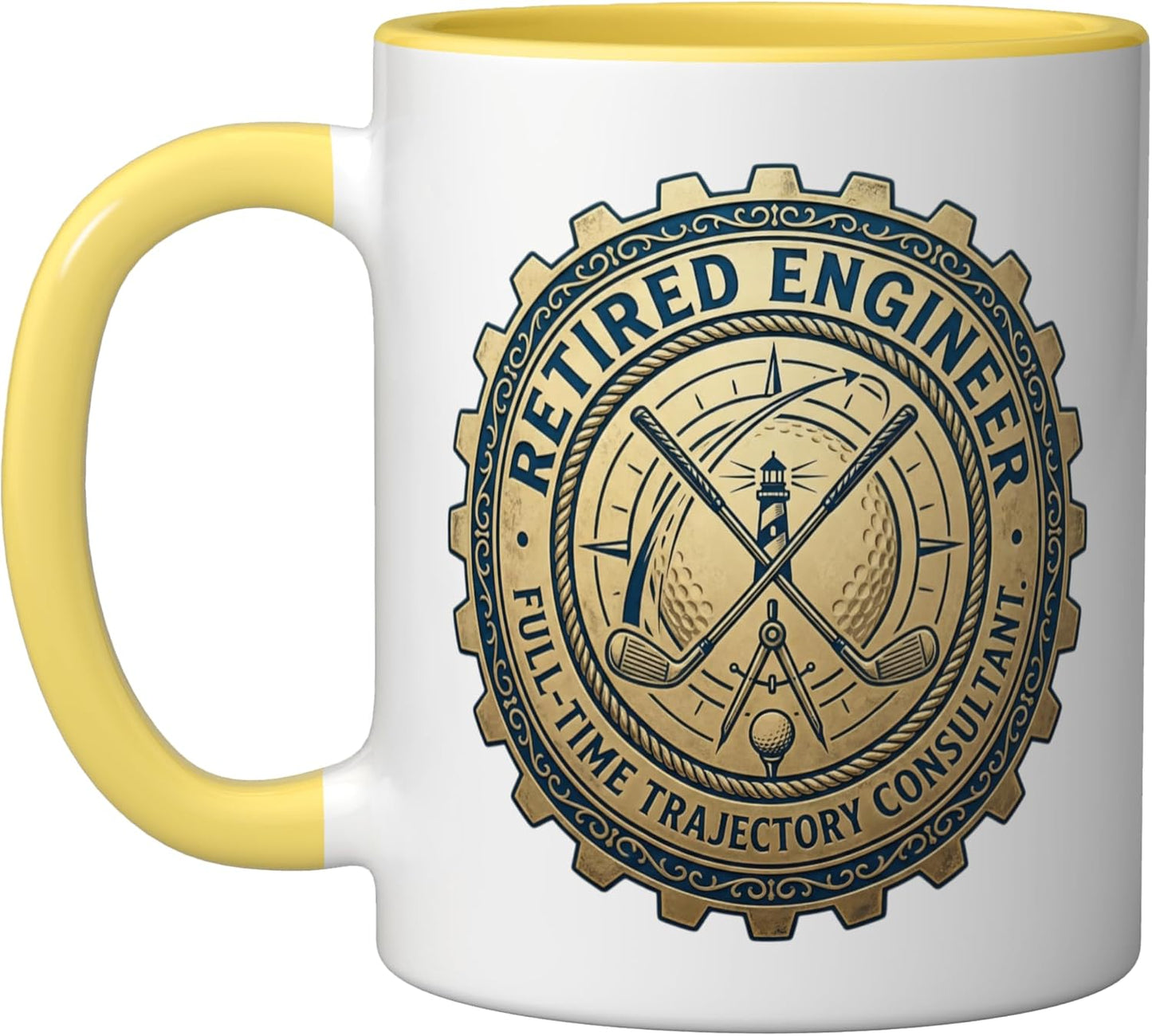Taza Cerámica Consultor Traectoria Amarillo/Blanco
