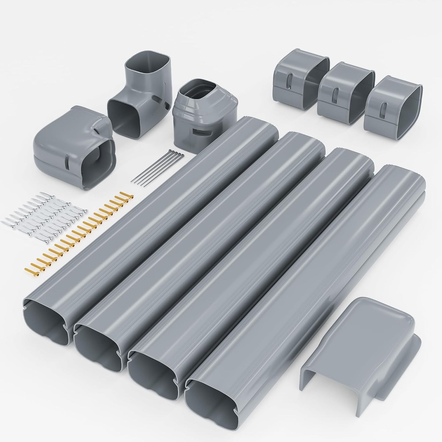 Cubiertas línea dividida 4pulg 14ft PVC y PP universal AC