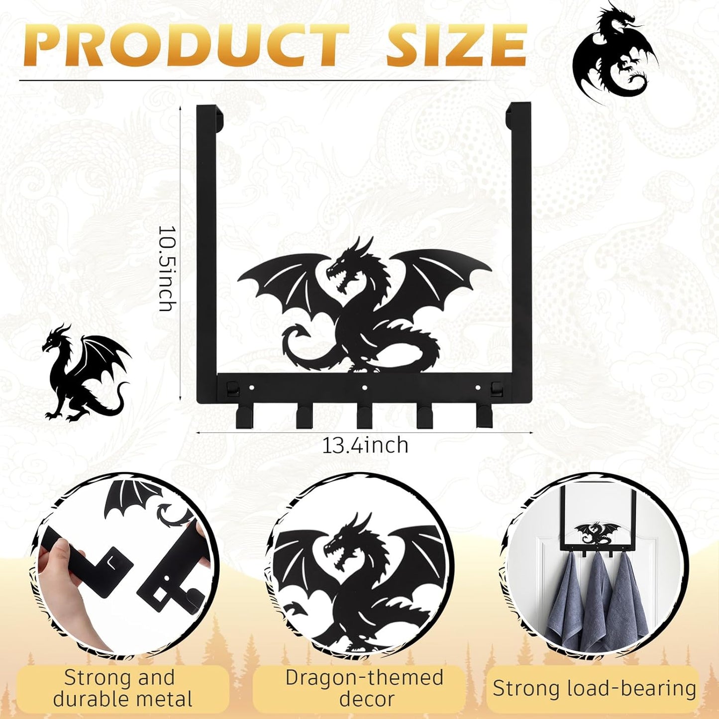 Ganchos dragón para puerta soporte toallas y regalo