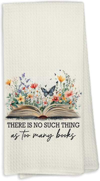 Toalla de cocina para amantes de los libros decorada con temática literaria