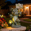 Estatua dragón solar resina patio impermeable