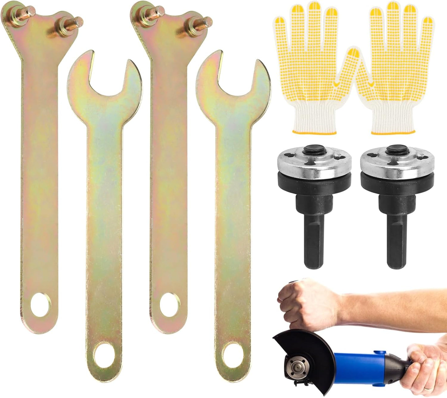 Set 2 Adaptadores Amoladora Angular Llave Disco Pulido
