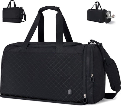 Bolsa viaje grande con neceser negro moderno