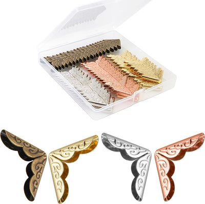 Protectores esquina libro metal 4 colores vintage