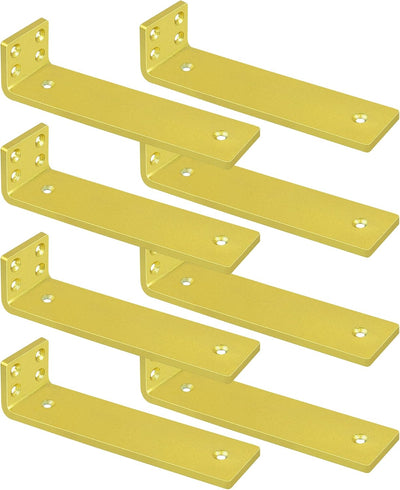Soportes flotantes dorados 6pulg paquete 8 para estantería