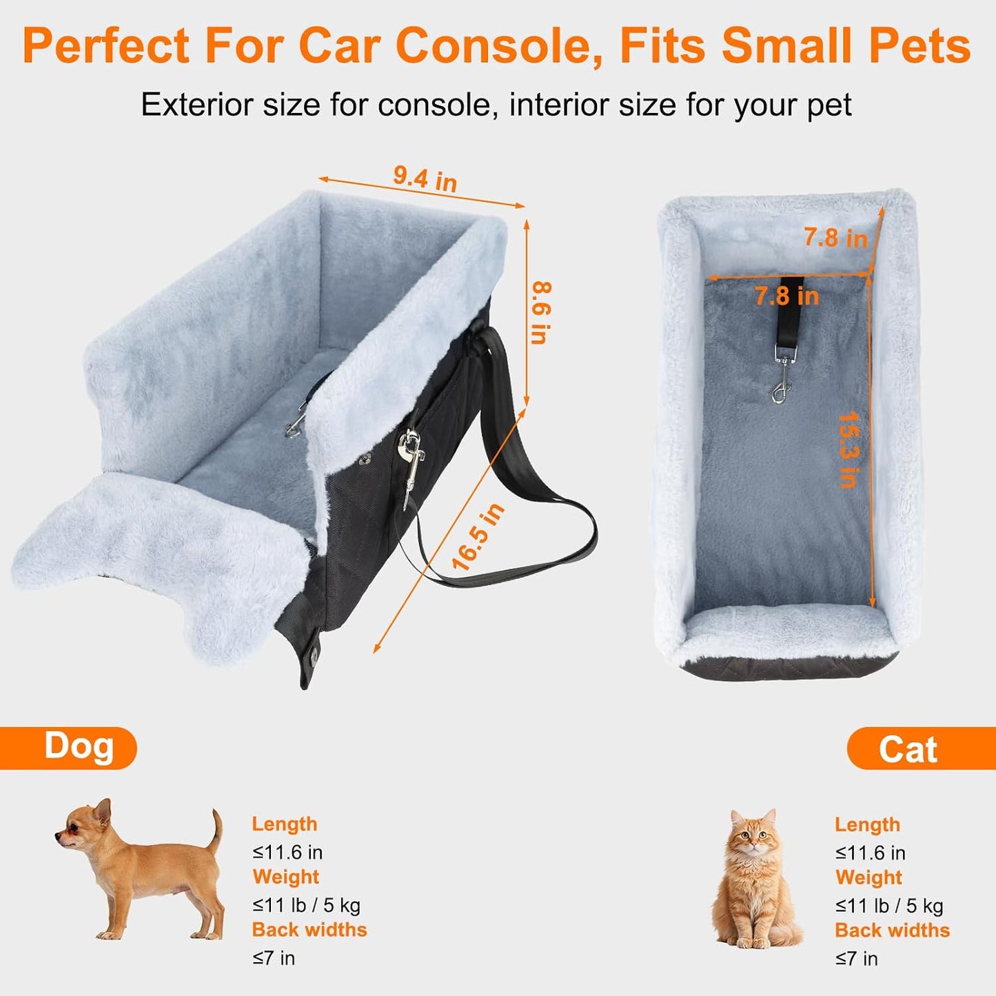 Asiento elevador perros 10lb correa ajustable