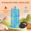 Botella de agua para niños de acero inoxidable 16 oz con popote sin BPA