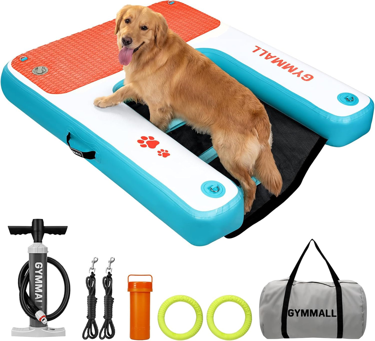 Rampa agua perros 47x40pulg flotante inflable antideslizante
