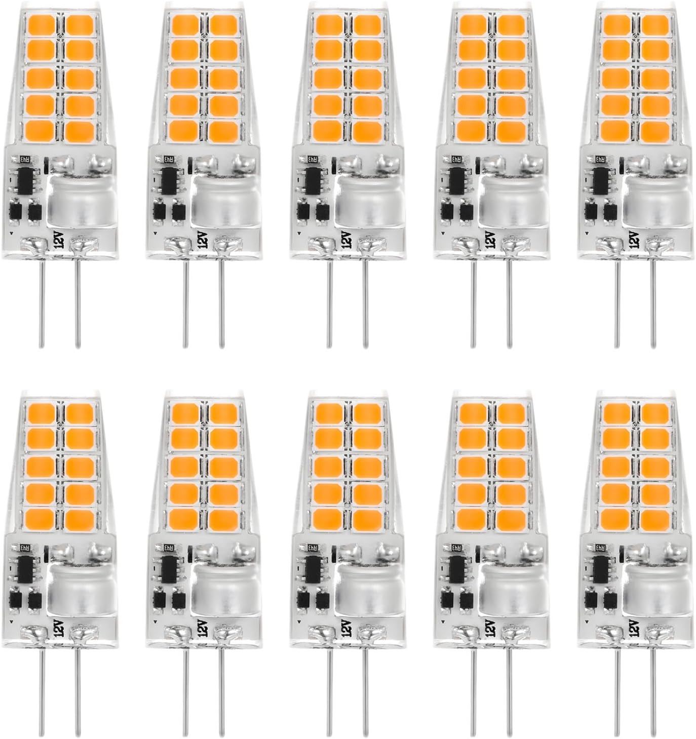 Pack 10 Bombillas LED G4 2.5W 2700K Blanco Cálido 12V