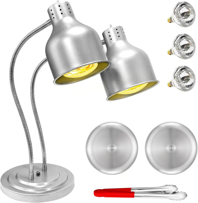 Lámpara calor alimentos 500W 3 bombillas ajustable catering
