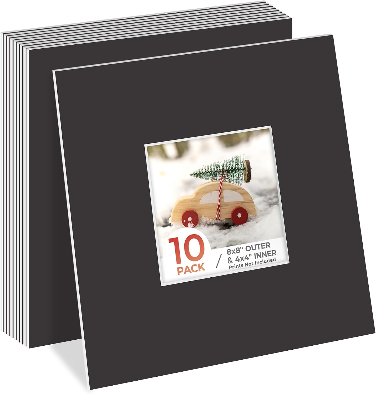 Tapete fotos 8x8 con borde biselado núcleo blanco 4x4 mate