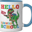 Taza Cerámica T-Rex para Niños Azul Blanco