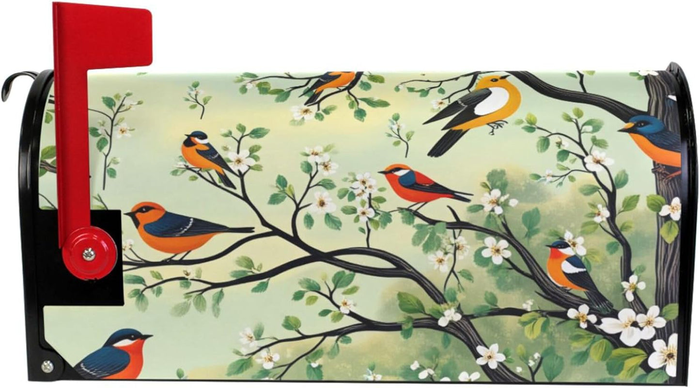 Fundas magnéticas para buzón diseño cerezo pájaro 21pulg