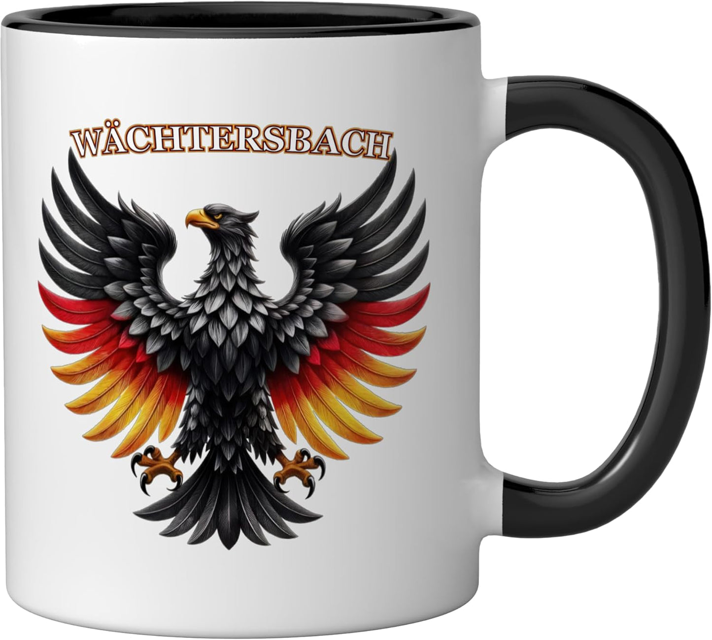 Taza cerámica Wächtersbach Alemania negro/blanco