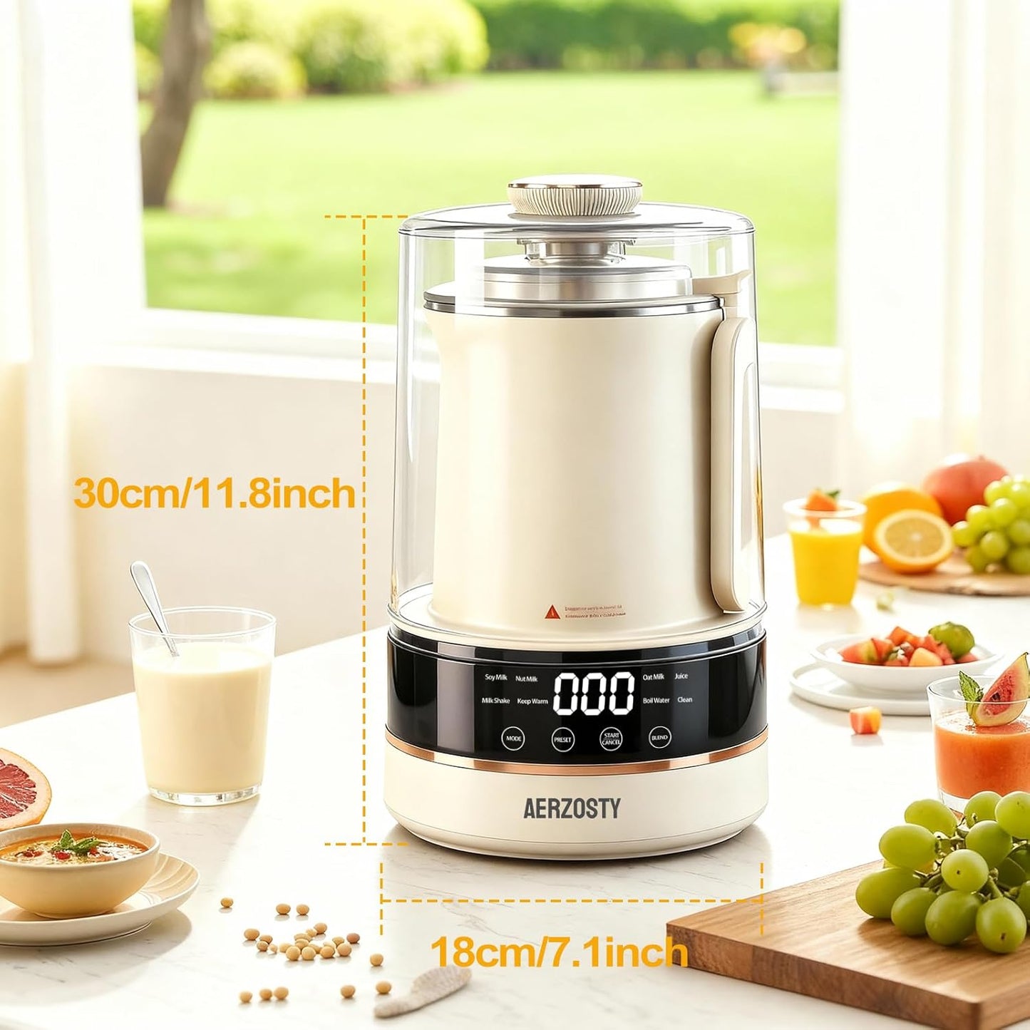 Máquina leche nuez 10en1 1.2L auto limpieza retardo 24h