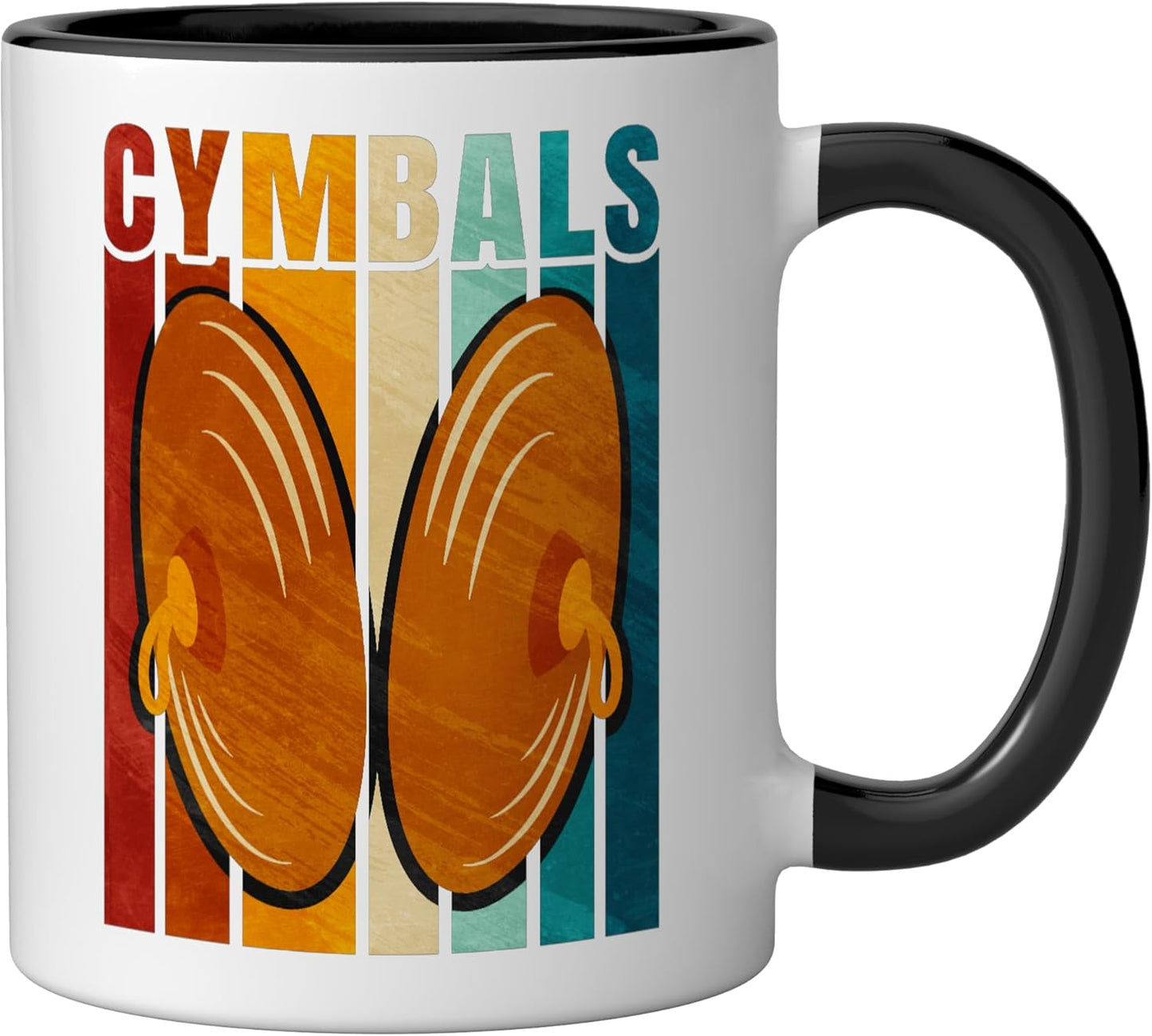 Taza Cerámica Cymbal Negro/Blanco
