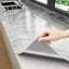 Adhesivo cocina mármol gris brillante impermeable 15.7x118pulg