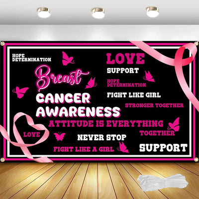 Fondo cinta rosa octubre cáncer mama 71x43pulg 19.7ft