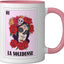 Taza cerámica Funny Soledad de Graciano Sánchez México Rosa/Blanca