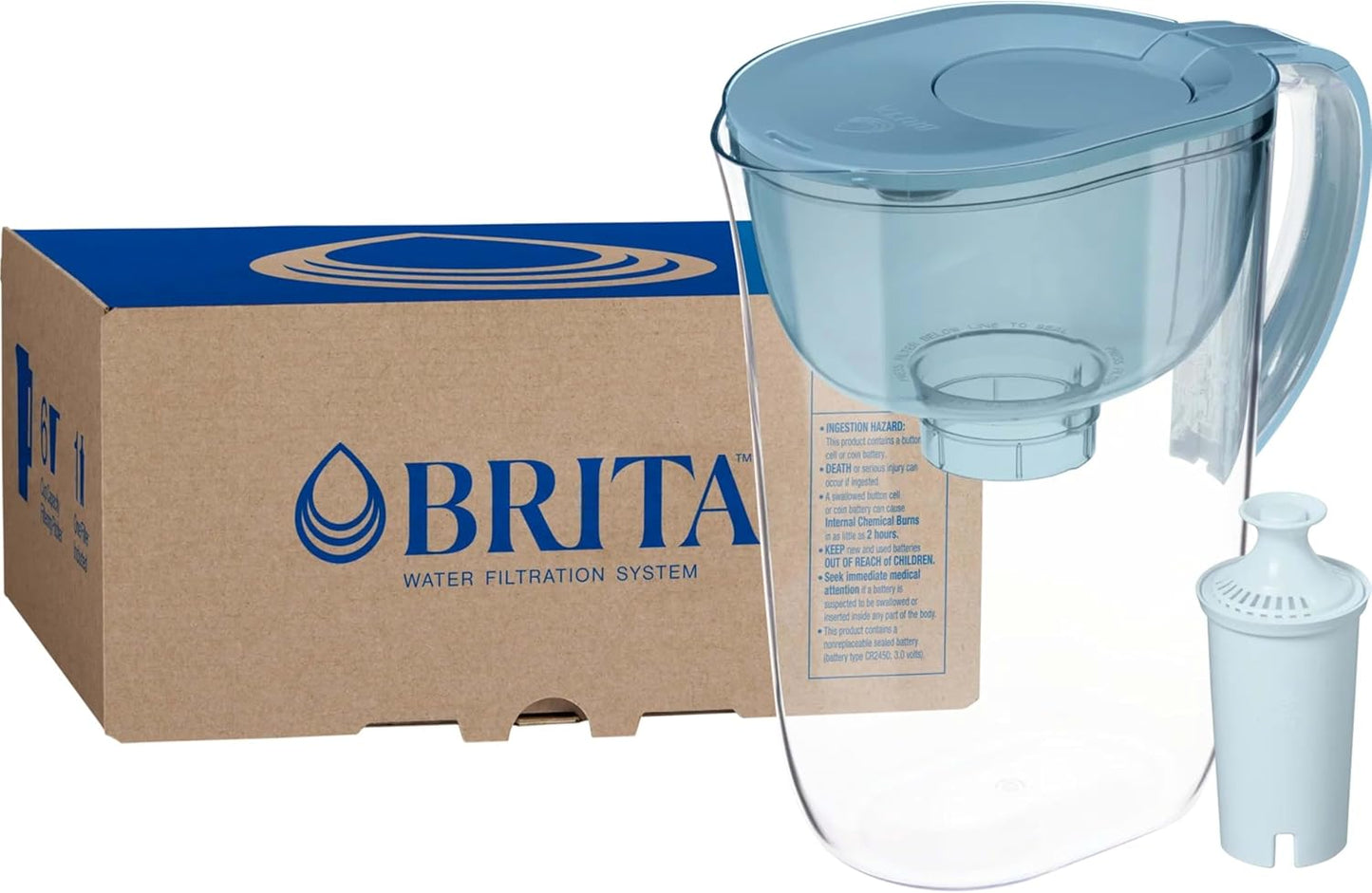 Jarra filtro agua 10 tazas 1 filtro Plus uso diario azul piedra