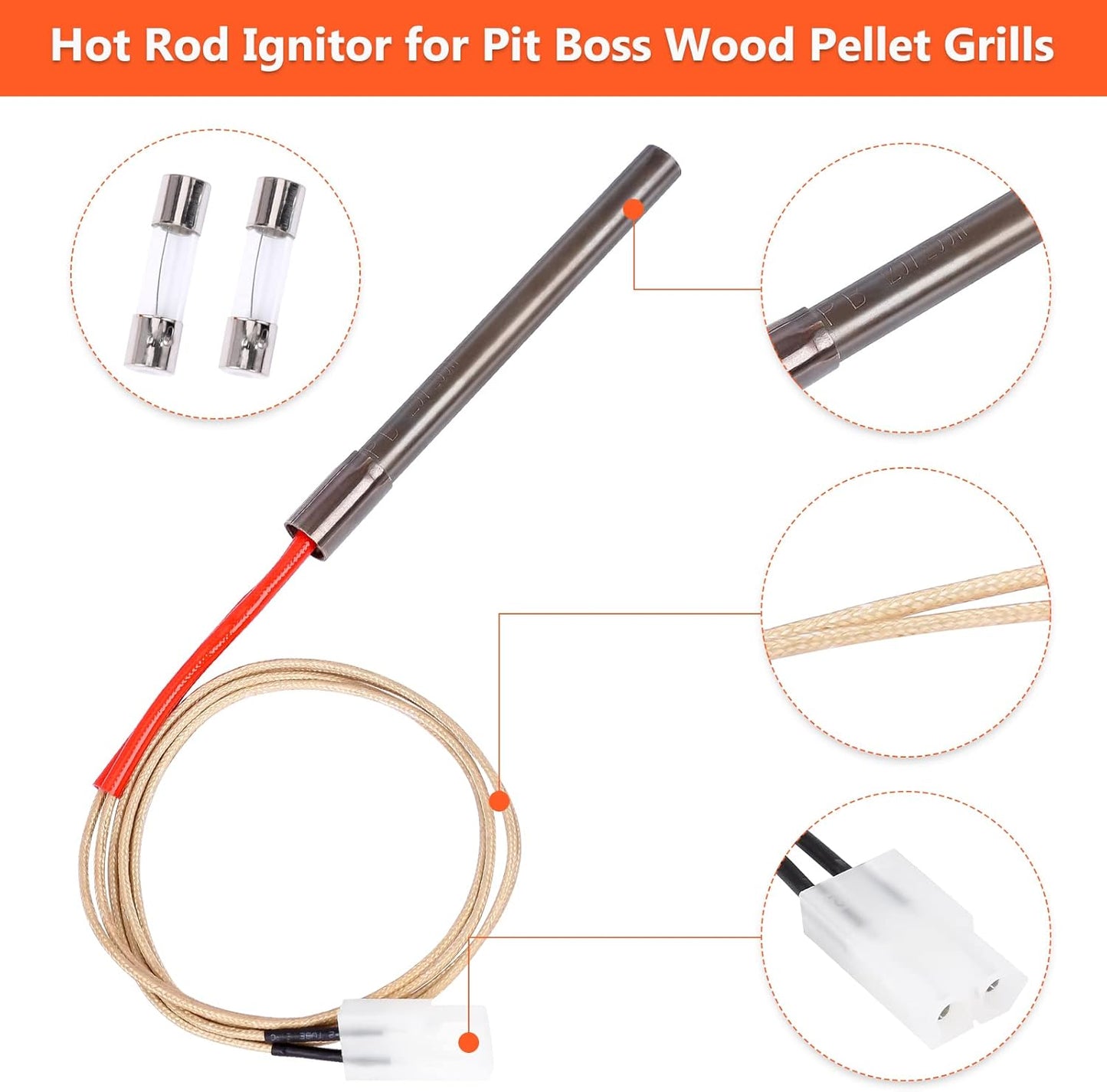 2 Pzas Kit Repuesto Encendedor Varilla Caliente Pit Boss Camp Chef