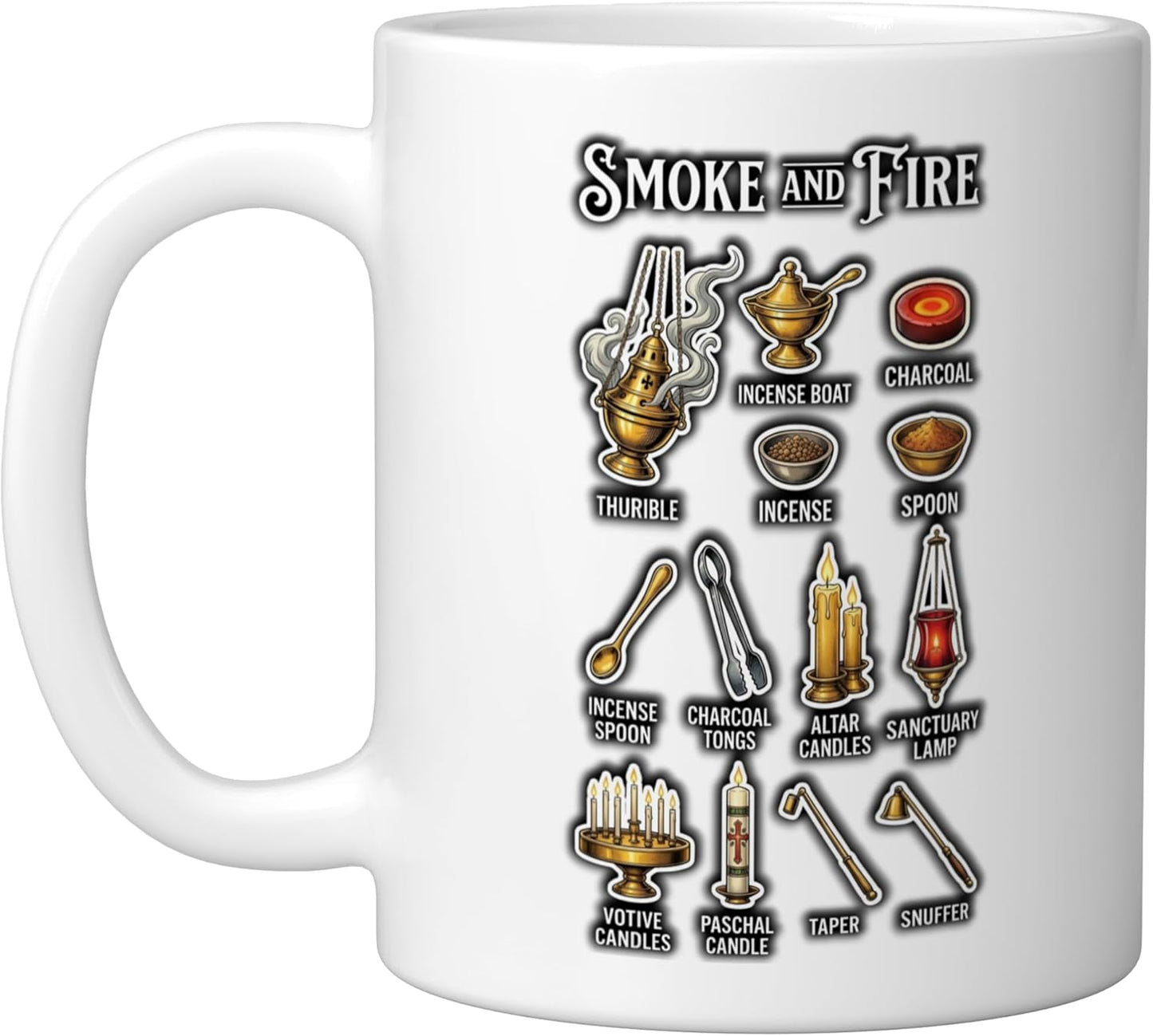 Taza cerámica católica para misa tradicional latina Sanctus